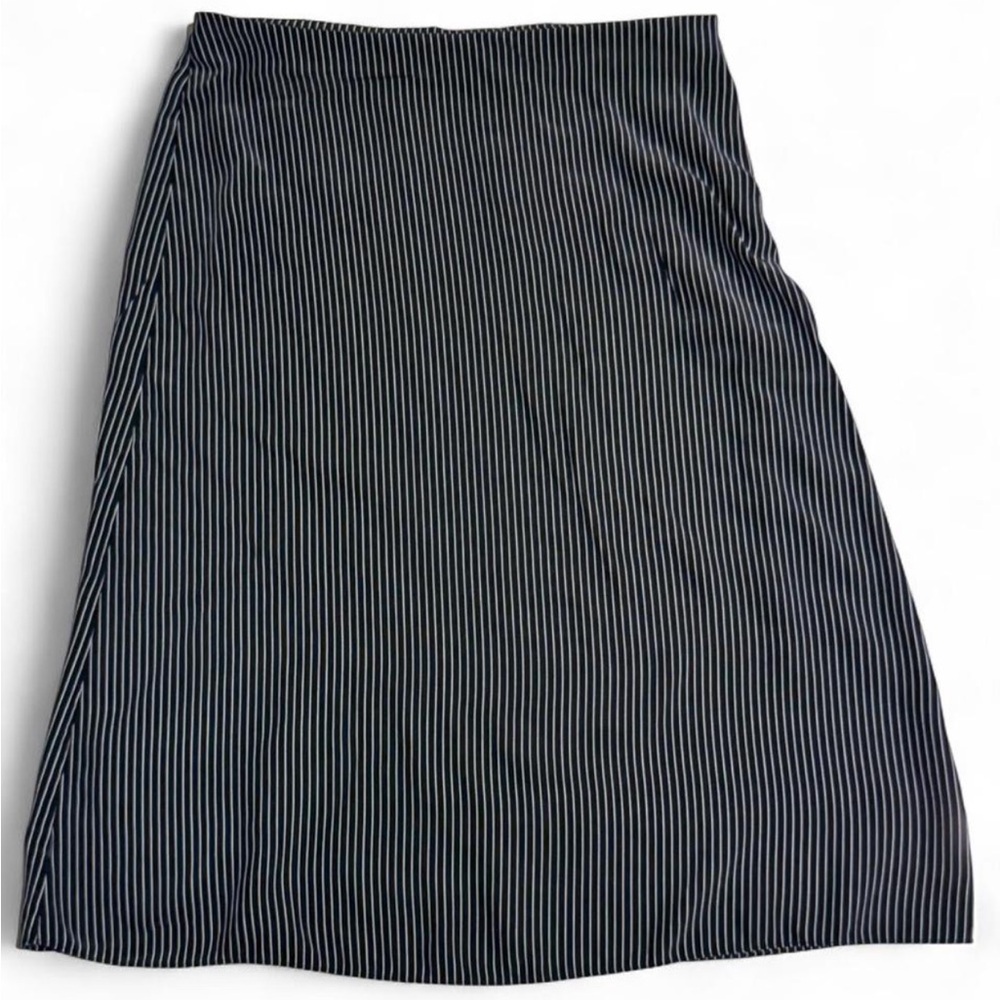 Rag & Bone Elegant Silk Black and White Striped Skirt